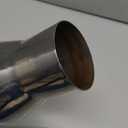 LCGP 2.5" inlet Universal Diesel Exhaust Tip 4" Outlet 09" Long Tail Tip, Polished & Double Wall Angle Cut, 304 Stainless Steel, 2-Pack