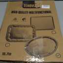 4-Pack 15.7" x 11.8" Large Silver Serving Trays Set - Oval Floral Engraved Mirror Tray, Birthday & Wedding Tableware Platters for Whiskey, Cookies, Charcuterie, Snacks, Desserts, Party Food Display