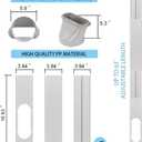 Portable Air Conditioner Window Vent Kit with 5.9 Exhaust Hose Adjustable Portable AC Window Kit for Ducting Universal Portable AC Seal Panel for Horizontal&Vertical Window