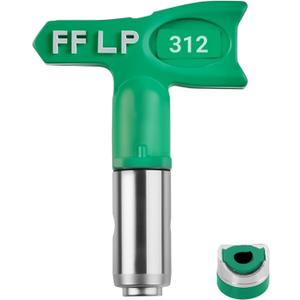 312 Fine Finish Low Pressure Airless Spray Tip, Pattern Size 6 in to 8 in, Thread Size 7/8 in for Airless Paint Spray Guns (312)