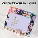 GNL 2026 Planner, Weekly and Monthly Planner (January - December 2026), 8.5" x 11" Monthly Agenda Planner with Waterproof Flexible Cover, Spiral Binding Notebook with Tab, Pockets, Bookmark, Floral