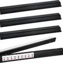 4PCS Wooden Mahjong Racks with Magnetic Pushers, 17.4 in Natural Wood American Mahjong Tile Rack Set, Modern Table Game Accessories for Mahjong TilesBlack,17.5