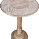 End Tables for Living Room, Wooden End Table, Small Side Table, Nightstand, Bedside Table, Entry Table for Magazines, Books & Plants  18x22 White Wash