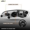 Headlights for Peterbilt 387 325 330 335 337 340 348 382 384 386 Truck High and Low Beam Bulb Left Driver Side Headlamp