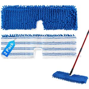 Mop Heads Replacements for O-Cedar Hardwood Floor 'N More Microfiber Flip Mop, 2 Pack Dust Mop Replacement Heads for Ocedar Flip Mop, Reusable Refill Double-Sided Mop Head for O Cedar Mop