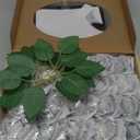 N&T NIETING Artificial Flowers, 50pcs Real Touch Fake Flowers Roses with Stem for DIY Wedding Bridesmaid Bridal Bouquets Centerpieces Shower Party Home Decoration, Silver White