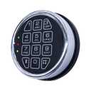 Chrome Electronic Safe Lock Replacement Keypad with Solenoid, Gun Safe Lock with Programmable Electronic Keypad, High-Security Boxes & Cabinets