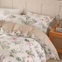 OAITE Duvet Cover King Size - 100% Cotton Comforter Cover Floral Duvet Cover Sets 3-PC, Breathable Duvet Cover with Zipper Closure & Corner Ties (King-104" x 90", Assorted)