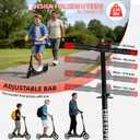 FREEDARE Kick Scooter for Kids & Adults Ages 8+, Foldable Teen Scooter with 2 Big 8-inch Wheels and 4-Level Adjustable Handlebar, Max Load 220 LBS
