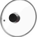 10.25 Inch Glass Lid for Frying Pan Tempered Glass Pot Lid with Stainless Steel Rim for 10.25 Inch Frying Pan Wok Pot Skillet (10.25 Inch)