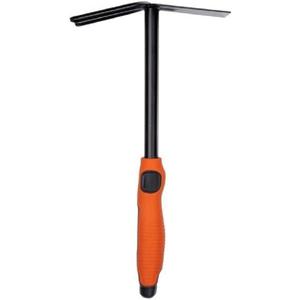 2 Pack BLACK+DECKER Rake with Hoe 30 cm - Gardening Tools - Growing and Weeding - Ergonomic Handle - Black/Orange 