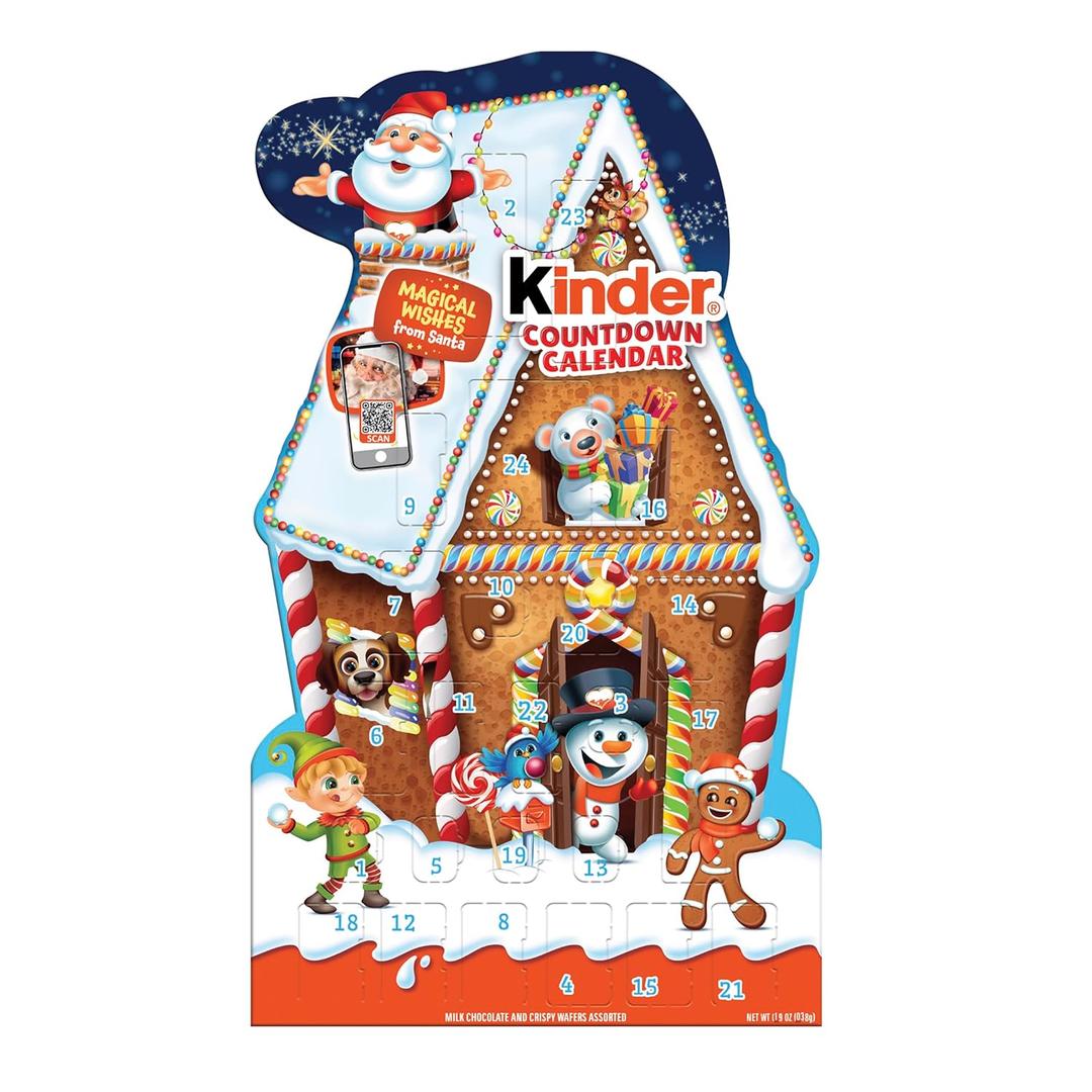 Kinder 2025 Chocolate Advent Calendar, 24 Individually Wrapped Pieces, Chocolate Candy Christmas Holiday Treats, 6.9 oz, Best By: APR 20 2026