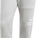 Adidas Mens Essentials Fleece Tapered Cuff Big Logo Pants, Grey Heather, 3X-Large, Tall 2 Inches