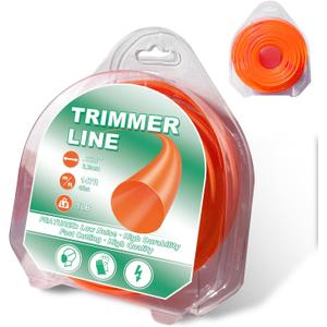 130 Weed Eater String Trimmer Line of 147 Feet, 1-Pound Round Weed Wacker String for Universal Replacement, Heavy Duty Commercial Grade Premium Nylon Trimmer Line (Orange)
