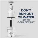 Outback Emergency Water Filter System for Survival Kit, Camping Gear, & Bug Out Bag - 4-Stage Water Filtration System, Purifies 24 GPD, Made in USA Gravity Water Filter, ield Tested for 20+ Years