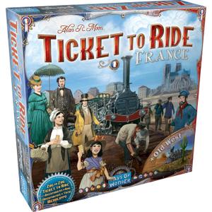 Asmodee Ticket to Ride France + Old West Board Game Expansion - Train Route Strategy Game, Fun Family Game for Kids & Adults, Ages 8+, 2-6 Players, 30-60 Minute Playtime