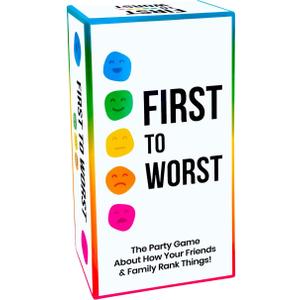 FIRST TO WORST Party Game - The Card Game About How Your Friends and Family Rank Things - White Elephant Gifts, Stocking Stuffers and Board Games Night with Friends with Polarizing Priorities