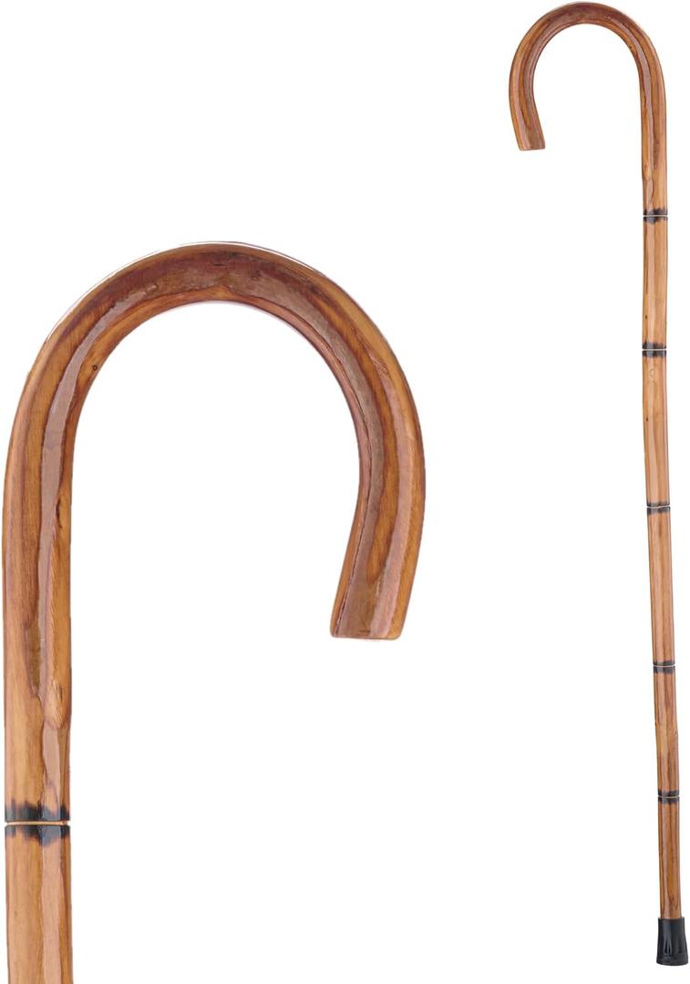 Dress Up America Classic Wooden Walking Cane – Lightweight Wood Cane with Rubber Tip, 35.5" & 32" Everyday Walking Stick, Accessory, Magician, Formal Wear, Halloween & Cosplay, Adults - 35.5"