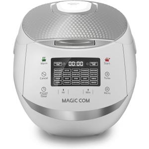 MAGiC COM Rice Cooker, 10Cups(Uncooked) 15 Pre-Set Menus with One-Touch Cooking, Multi-Cooker & Steamer for White Rice, Cake, Bread & Yogurt. Non-Stick Inner Pot & Auto Keep-Warm, Easy to Use & Clean