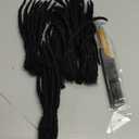 DAIXI Handmade Interlocking Locs 100% Real Human Hair Permanent Loc Extensions Textured Natural Looking Soft Dreadlocks (1B - 0.8cm, 6 Inch 60 Strands)