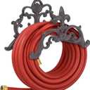 Cast Iron Garden Hose Holder, Sturday Wall Mount Hose Storage (Brown)