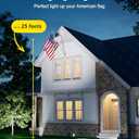 Solar Spot Lights Outdoor Waterproof for Flag, Palm Tree, Pole, Sign, Statue, Mailbox, Bright LED Outside Landscape Flood Spotlights for Accent Uplighting Yard, Garden, House, Backyard, Patio (1 Pack, Cool White)