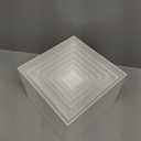 Geelin 6 Pack Acrylic Risers for Display Acrylic Cube Boxes Risers Display Stands with Hollow Bottoms Decorative Stand for Jewelry Candy Table Decor 6 Sizes(White,3 to 8 Inch,Square)