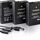 1500mAh EN-EL14a EN-EL14 Battery with USB-C, 3-Pack Replacement Batteries with LED Power Display for Nikon D3100 D3200 D3300 D3400 D3500 D5100 D5200 D5300 D5500 D5600 P7100 P7700 P7800 Camera