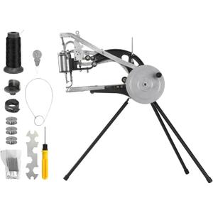 BEAMNOVA Leather Stitching Machine Cobbler Sewing Shoe Repair Tool Equipment Hand Heavy Duty Industrial with Needles Leather Craft Kit, Black