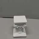 Creative Roman Pillar Greek Column Statue Resin Pedestal Stand Figurine Sculpture Table Outdoor Home Kitchen Decor Lightweight - S Square (White)