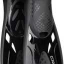 Cressi Tonga Short Adjustable Open Heel Fins, Black, L/XL