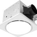 Bathroom Exhaust Fan with Light: 120 CFM High Airflow Quiet 1.2 Sones 3CCT, 12 in with lightx1