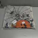 Halloween Decorations Kitchen Mats Set of 2,Halloween Kitchen Decor,Bathroom Black Cat Rug,17x29 Inch-17x47 Inch,Spooky Ghost and Pumpkin Design, Decorative Floor Mats