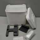 0.8 Gallon/3L Compost Bin Kitchen, Comes 5 Rolls of Handle Trash Bags, for Use on Countertops or Under Sinks, Countertop Compost Bin with Lid, for Cupboard/Bathroom/Bedroom/Office(White)