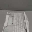 Wireless Keyboard Case for iPad Pro 13" (M5/M4, 2025/2024), Transparent Protective Cover with 7-Color Backlit Keyboard, 360 Rotating Stand, Multi-Touch Trackpad and Pencil Holder, White