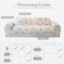 WEYOND Pet-Friendly Couch Covers for Sofa, Non-Slip Plush Couch Cover for 3 Cushion Couch Sofa, Washable Sofa Cover for Loveseat, 2 3 4 Seater (Seat Cover, 35.5" x 71", Light Grey)
