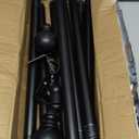 5 FT Flag Pole, Tangle Free Spinning Stainless Steel Weather Resistant Rustproof Flagpole for 3x5 USA Flag Sports Fan Outdoor Flags 1" Dia Flag Poles for Outside House, Wall-Mounted (Black)