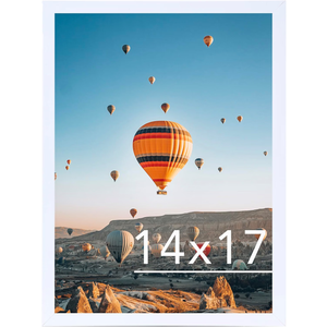 JCJMY 14x17 Picture Frame White for Poster Photo Picture, Horizontal and Vertical Formats for Wall Hanging, 14 x 17 Wall Gallery Poster Photo Frame for 14 by 17 Photos Posters, White