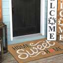 AAZZKANG Brown Doormat Large 36"x24" Outdoor Indoor Home Sweet Home Welcome Mat with Non Slip Rubber Backing Easy to Clean Front Entrance Mats
