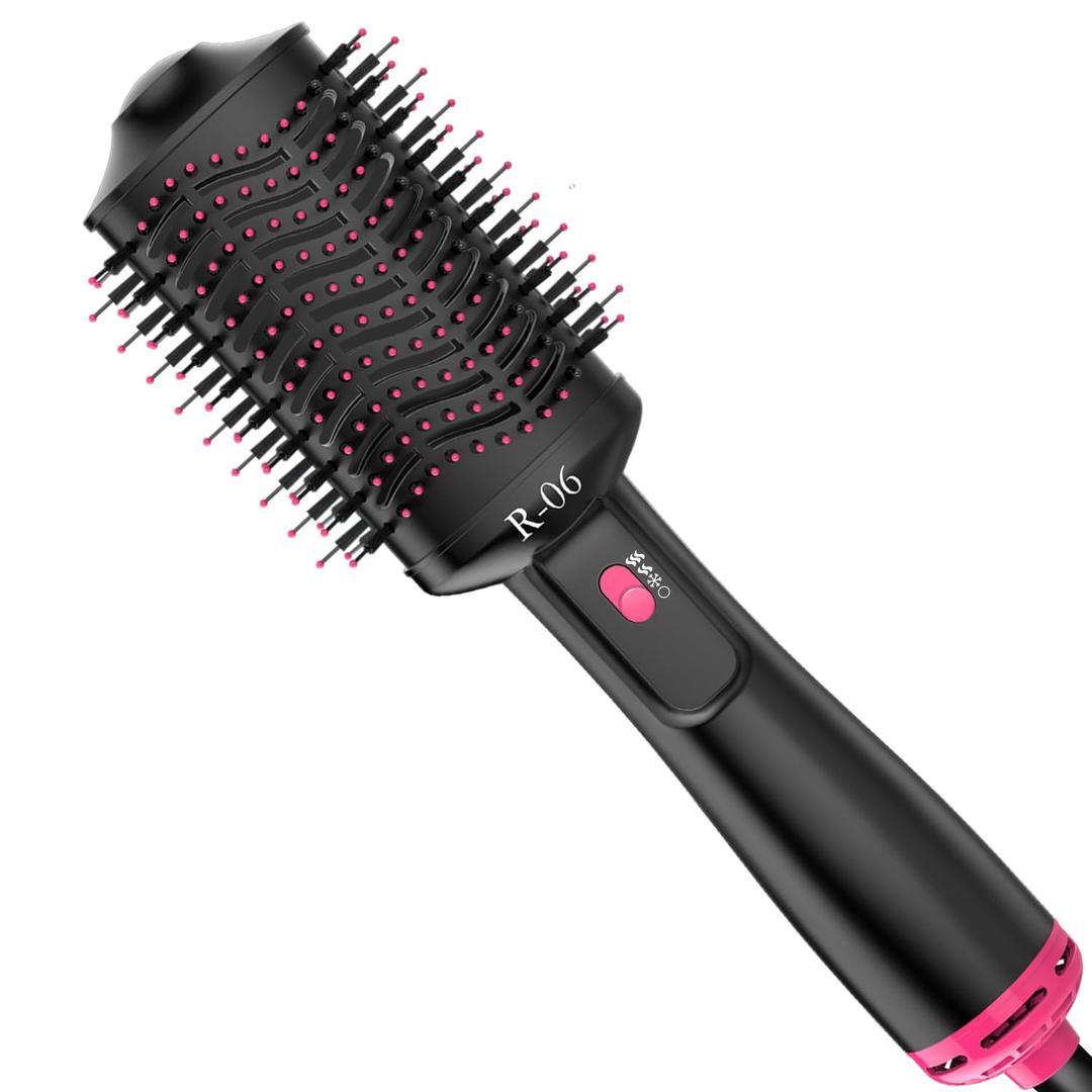 One-Step 4-in-1 Volumizing Hair Brush Dryer with Negative Ionic and Oval Barrel for All Hair Types