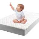 BABELIO Biobased Crib and Toddler Mattress Dual-Sided, CertiPUR-US, Removable Waterproof and Machine-Washable Cover, 52"x27.5"x5"