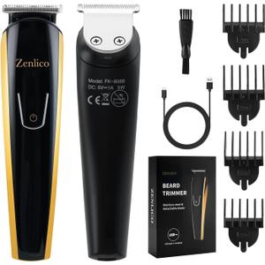 Beard Trimmer for Men, Rechargeable Men's Hair Trimmer for Mustache, Electric Razor & Body Grooming Kit for Beard, Face, Groin & Manscaping, Birthday Valentines Ideal Gift for Men (8-Piece Set)