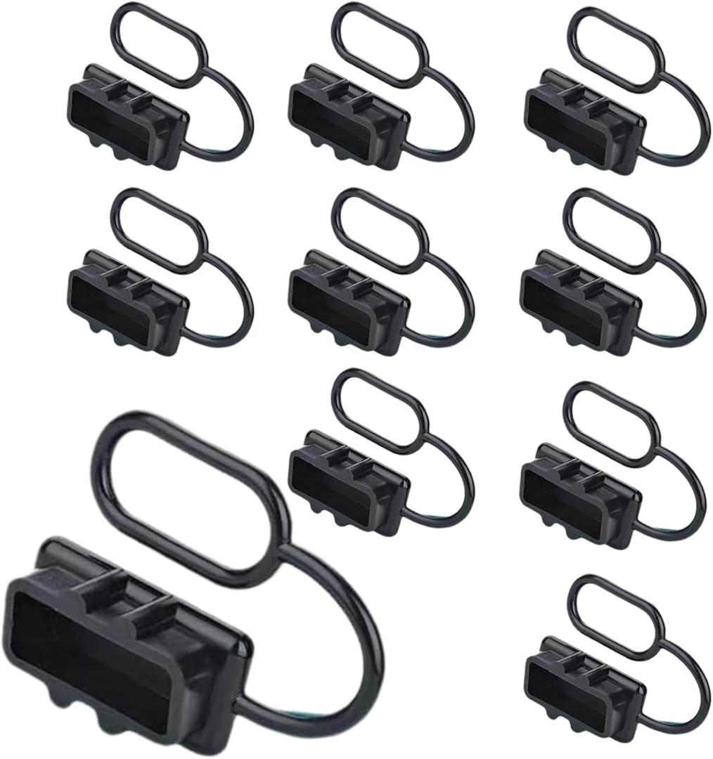 10Pcs Battery Quick Connector Dust Cover, 120A Power Connector Dust Soft Cover, Rubber Dust Water Resistant Connector Cap for 120A Plug Cover Style Connectors