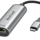 BrosTrend 5Gb USB C to Ethernet Adapter, Aluminum Ethernet to Type C Network Adapter Plug & Play for Windows MacOS etc., Compatible with Dell XPS, MacBook, iPad (Thunderbolt 5/4/3) Lifetime Protection