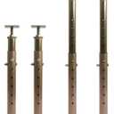 4 Pack House Floor Jacks for Leveling,19.5"-34.5" Height Range Adjustable House Floor Jacks, Telescoping Jack for Temporary Support, Galvanized