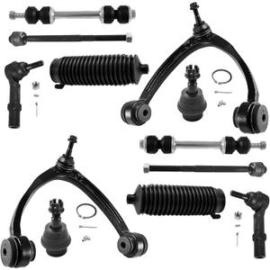 12pcs Suspension Kit for Chevy Silverado Surburban Tahoe GMC Sierra Yukon Cadillac Escalade 2007-2014, Front Upper Control Arms,Ball Joints Sway Bar Links,Tie Rod Ends and Boot