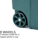ECOSolution 32 Gallon Wheeled Outdoor Garbage Can with Attached Snap Lock Lid and Heavy-Duty Handles, ECO Green, Heavy-Duty Construction, Perfect Back Yard, Deck, or Garage Trash Can, Pack of 2