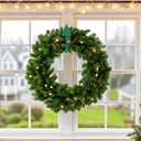 Zhengmy 30 Pcs Christmas Silicone Garland Ties for Banister 12" Stretchable to 24" Reusable Holiday Flexible Garland Hanger Ties for Christmas Banister Railing Stairs Craft Wrapping Lamp Posts Decor