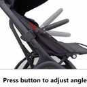Adjustable Angle Baby Stroller Bumper Bar, Armrest, Handle, Crossbar Accessories Just for BBZ YOYO/YOYO2 with Smooth Leather Cover