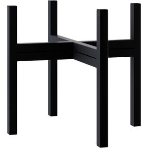 FaithLand Mid Century Plant Stand Indoor Outdoor (EXCLUDING 12" Plant Pot) , Hold Up to 12 Inch Planter, Metal Planter Stand, Potted Plant Holder, Black - Fits Snake Plant - Upgraded Design.